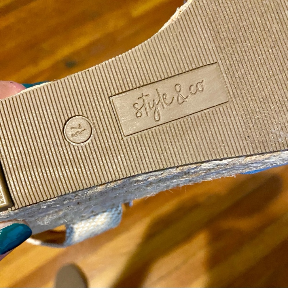 Style & Co Mailena Sky Blue Espadrilles // sz 7.5 - Picture 5 of 6